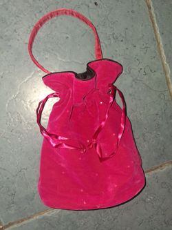 Pink velvet Victoria Secret Bag