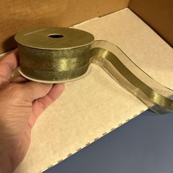 17 Rolls Of Various Wired Ribbon