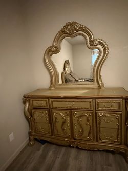 Queen bed frame and dresser