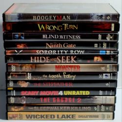 (Lot Of 13) Bundle Assorted DVDs Movies Titles Horror/Slasher/Similar Genres All in good condition. 
#1. The Tooth Fairy. Lochlyn Munro, Chandra West,