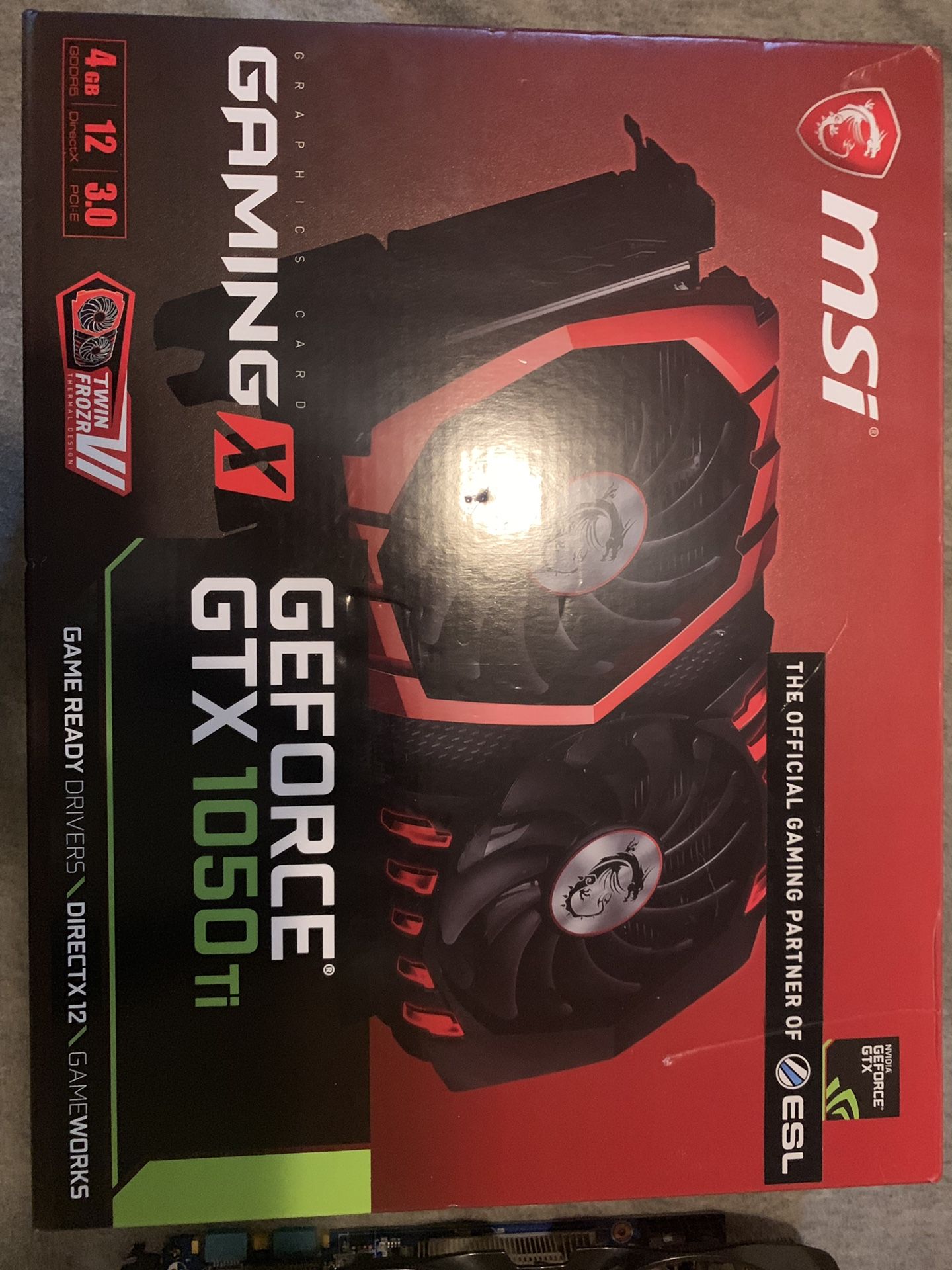 GeForce gtx 1050ti video card and 500w psu