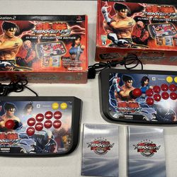 Tekken 5 PS2 Arcade Stick Pair (No Games Included)