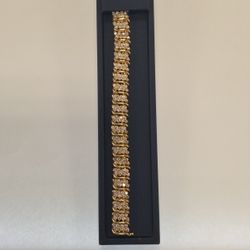 14k Yellow Gold Tennies Bracelet 