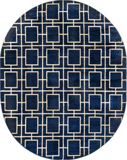 4' x 6' Marilyn Monroe Glam Trellis Oval Rug with non slip rug pad