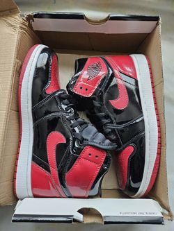 Nike Air Jordan 1 Retro High OG Men's Size 8.5 Bred Patent Open Box New But No Original Box 