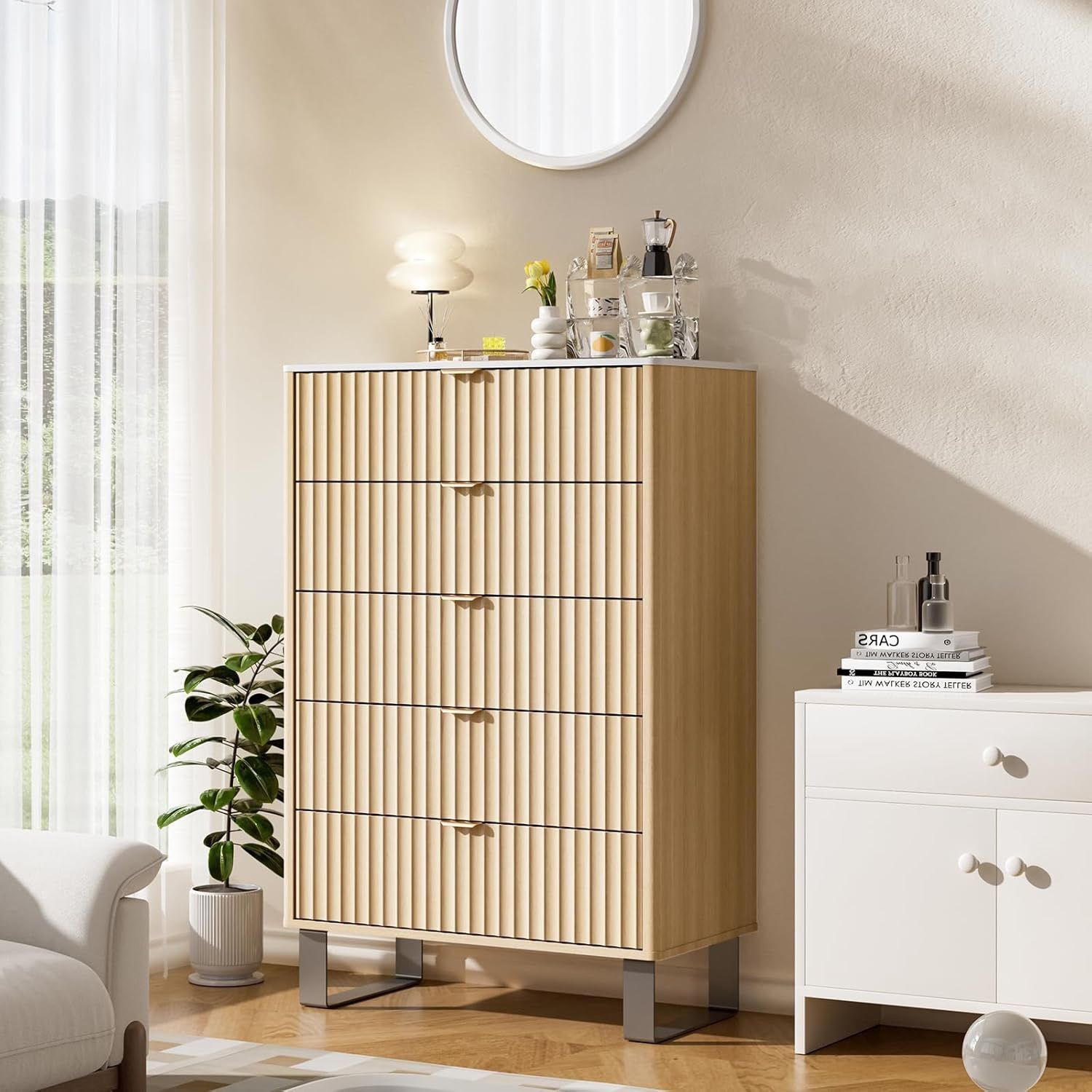 cheap beige dresser FUFU&GAGA Beige Wood Grain 9-Drawer 70.9 in. Width x 37 in. Height Wooden Dresser, Chest of Drawers with Large Storage Space