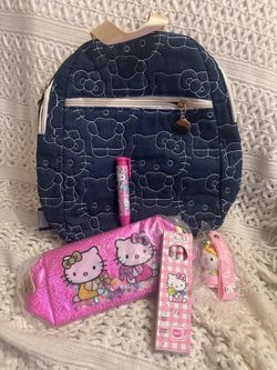 HK denim backpack