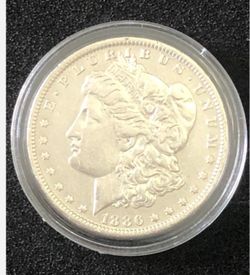 1886 o morgan silver dollar