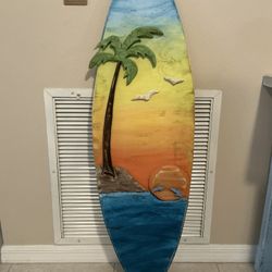 Wooden Handmade 3D Surfboard Art