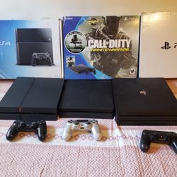 They not regular PS4. Jailbreak Hackable 9.0 2016 PS4 500GB $240. 2018 PS4 slim 1,000GB $280! 9.60.. $320! 10.60 software. Each with box, cables & 1 C