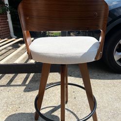 1 Counter Height Swivel Modern Style Bar Stool