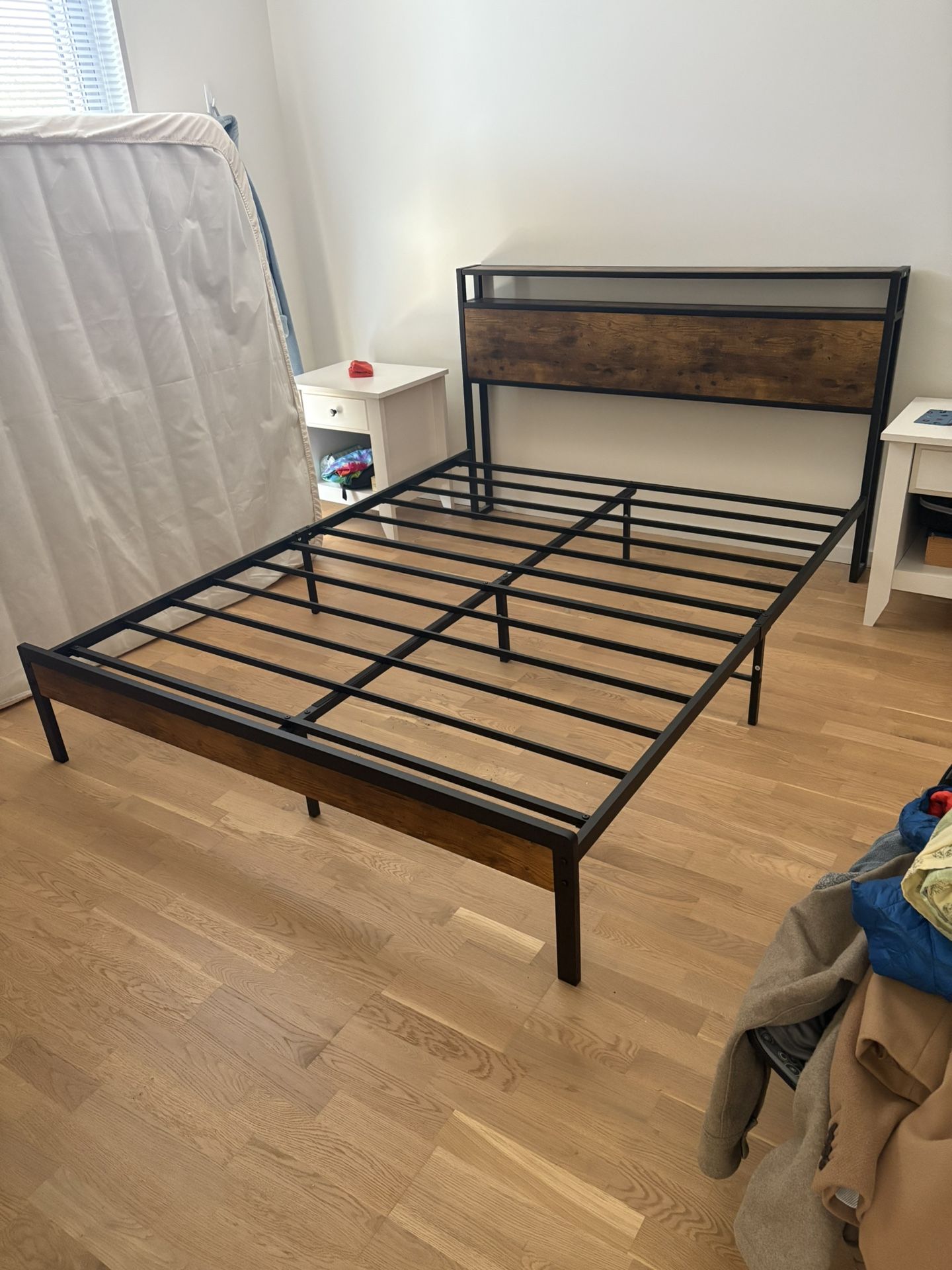 Queen Bed Frame with Mattress