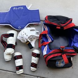 Good Condition Taekwondo Sparring Gear Set For Kids. Size S