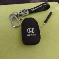 Leather Key Case Cover Fit For Honda Accord Civic $20.