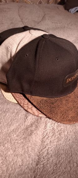 3 Daily Doses Snakeskin leather hats - RARE! (Lot of 3)