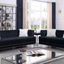 Brand New All Round Tufting Elegant Sofa Loveseat Set