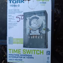 24 hour timer, good for a hot water heater or anything else that you wanted. Come on and off.