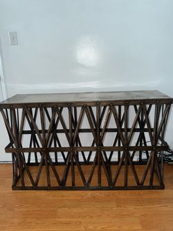 Industrial Metal Console Table