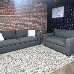 Free Delivery- Crate & Barrel sofa loveseat couch set