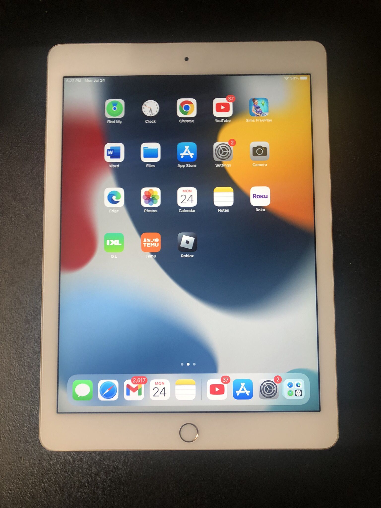 iPad Air 2nd Generation 16gb 9.7” Screen WiFi