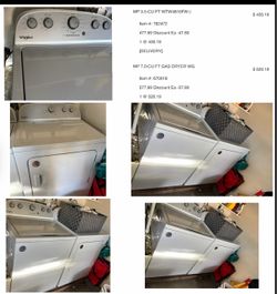Whirl pool washer & dryer