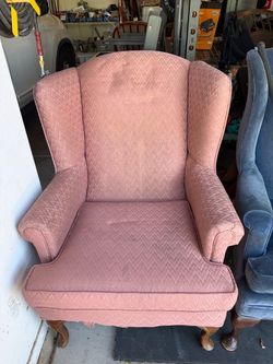 Rose colored Vintage Wingback Chair