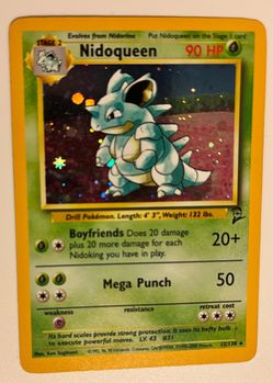 Nidoqueen Holo Rare Pokémon Base Set 2 LP