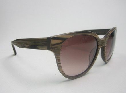 Calvin Klein CK4289S 282 Beige Wood Grain/Brown Lens Round Men's Sunglasses