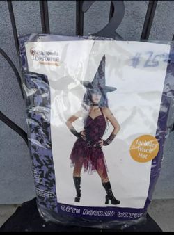 Halloween  Woman Costume Sexy Goth Rocking Witch