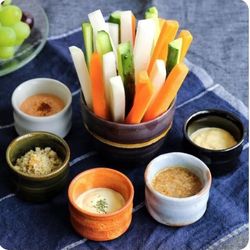 Asayu Japan Ceramic Sake Ochoko Cups Set of 5, 5PCS Mino Ware Pottery Set