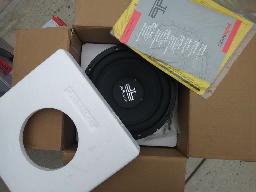 NEW Polk audio DB840 DVC 8 inch Subwoofer