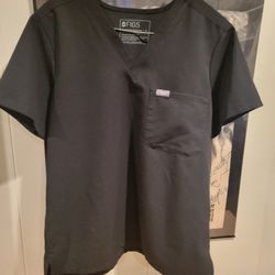 Figs black scrub top M