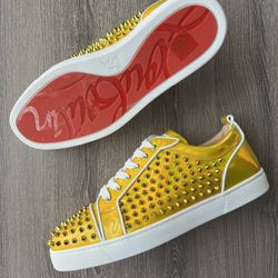 Christian Louboutin Orlato Low Spiked Yellow Size 10.5 (EU 43.5)