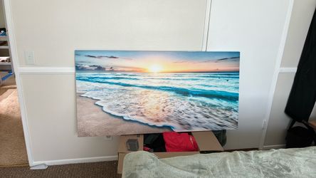 Beach Sunset Canvas Wall Art