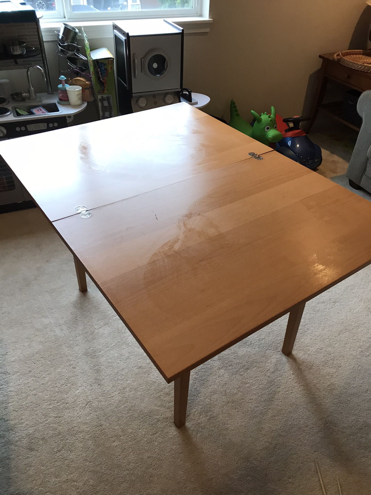 IKEA Dining Table With End Table