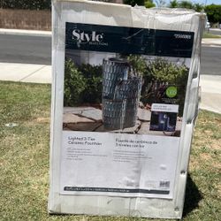 Lighted 3-tier Ceramic Fountain 