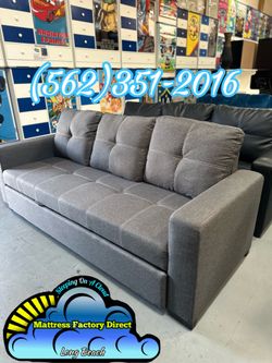 Futon Sofa Bed Grey 3 seater