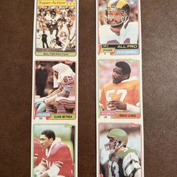 1981 Topps football card uncut panels including Walter Payton