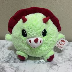 Fiesta Gumballs Dinosaur Triceratops Plush Stuffed Animal Toy 8.5" Green Red NWT