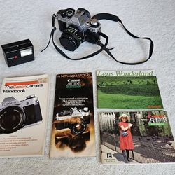 Cannon AE1 Program 35mm Camera And Lenses