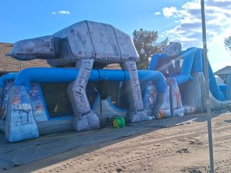 Star wars waterslide and obstacle course