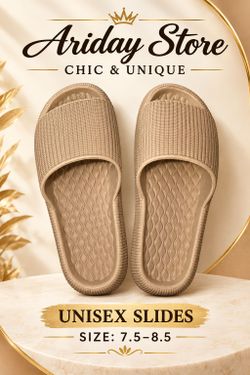 Unisex Slide Sandals Size 7.5–8.5