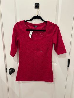 NWT Express Red Lace Top