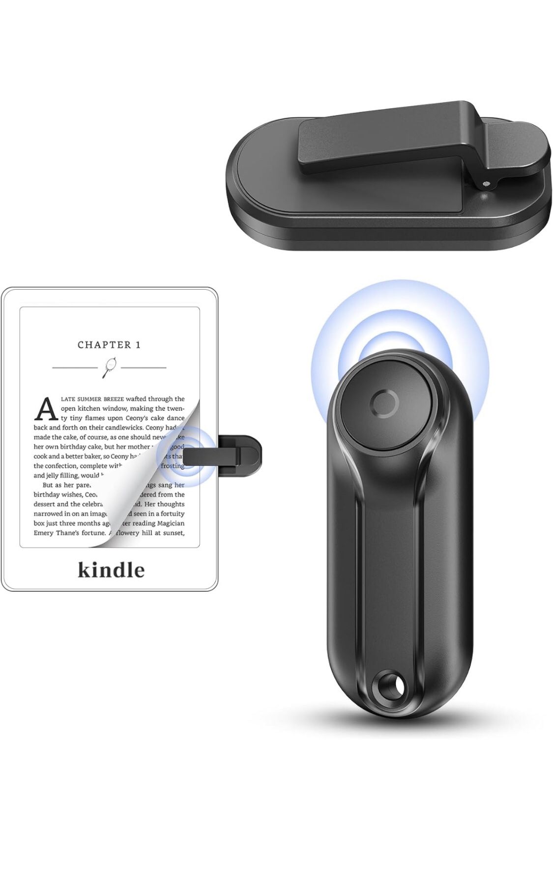 Page Turner for Kindle Remote Control Clicker Page Turner for Kindle Paperwhite Oasis Scribe iPad Tablet Kobo Kindle Accessories with Storage Bag