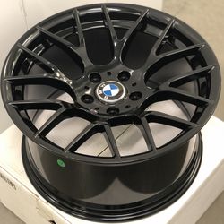 Brand New 18x8.5 +25 Offset Gloss Black BMW Style Wheels 5x120 All 4