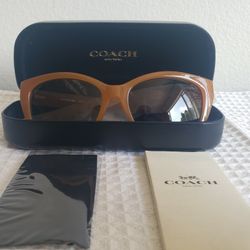 Coach Amber/Grey Gradient 546311 Cat Eye Sunglasses


