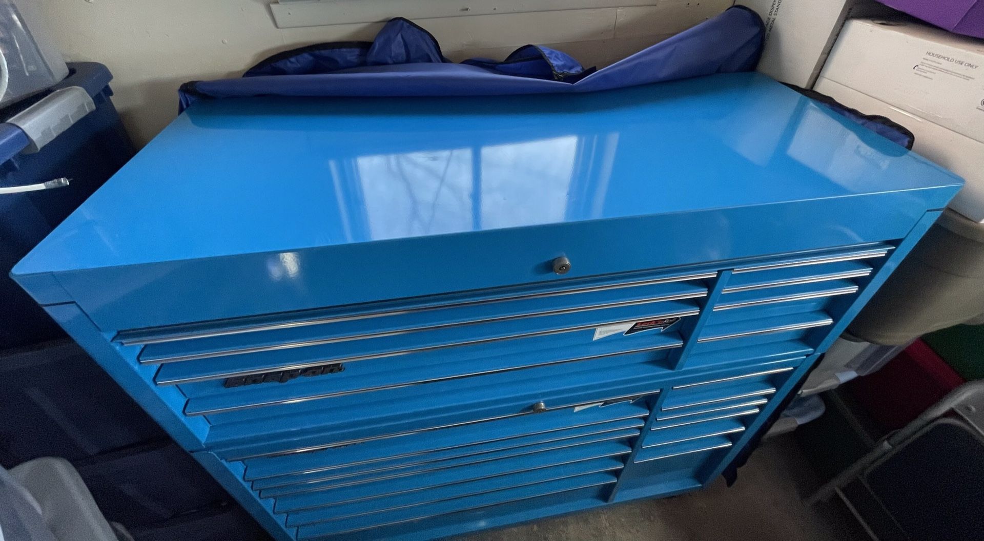 Blue Snap On Snapon Snap-on Tool Box 21 Drawers With Open Top