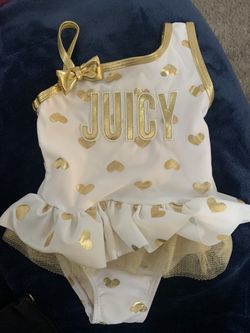 Juicy Couture Vanilla/Gold Baby Bathing Suit