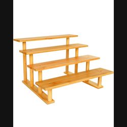 Risers Display 4 Tier Stands Wooden Cologne Organizer, Dessert Table Display Set, Makeup Organizer for Vanity, Food Display Stands for Party, Tiered T