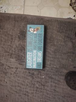 Mickey Mouse Wooden Picture Frame Laughter Is Timeless Imagination Has No Age And Dreams Are Forever